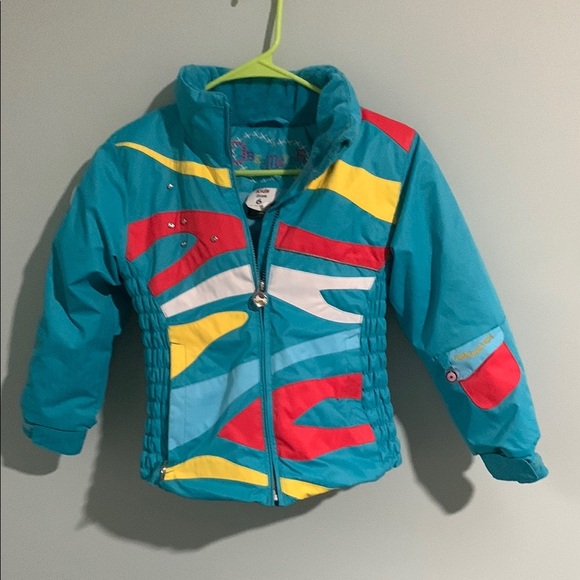 Obermeyer Ski Colorful Kids' Jacket with Bold Patterns - Picture 1 of 5
